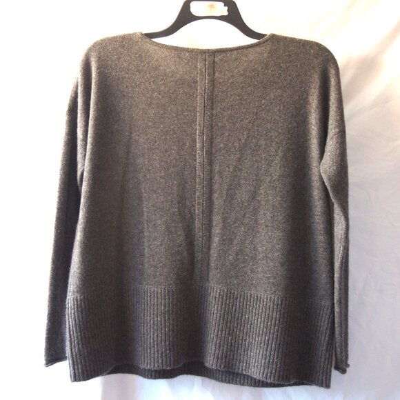 Diane Von Furstenberg Womens Sweater Gray Cashmere Long Sleeve - Picture 4 of 15